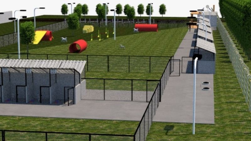 Avanza la construcción del primer refugio para perros en Zonda 