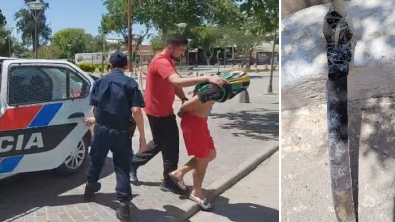 Robó e hirió con una "faca" a un remisero: estaba con salidas transitorias