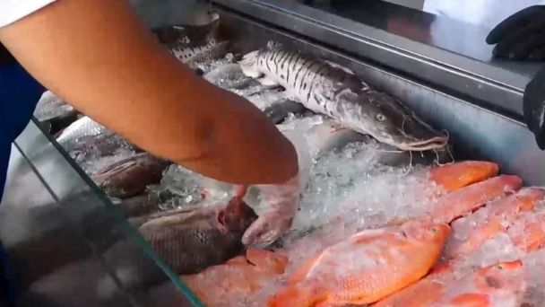 Sanjuaninos en busca de pescado: hicieron fila desde las 6 de la mañana