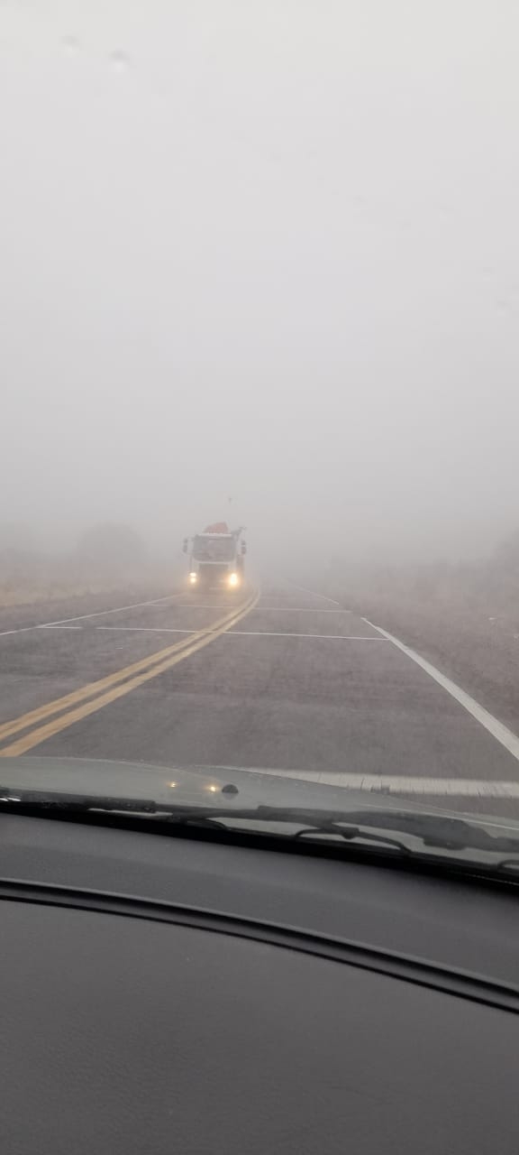 Intensa niebla: redujo la visibilidad en Ruta 40 Norte
