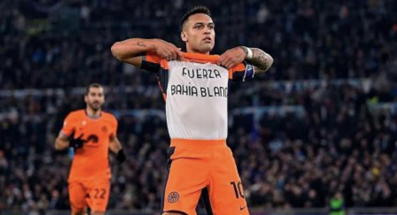 Lautaro Martínez, Germán Pezzella y Rodrigo Palacio, solidarios con Bahía Blanca