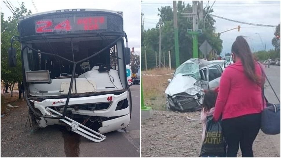 Un auto chocó con un colectivo y dos personas fallecieron
