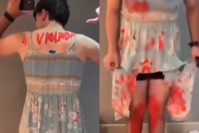 Repudio por un alumno que en su viaje de egresados usó un disfraz que emulaba a una mujer violada