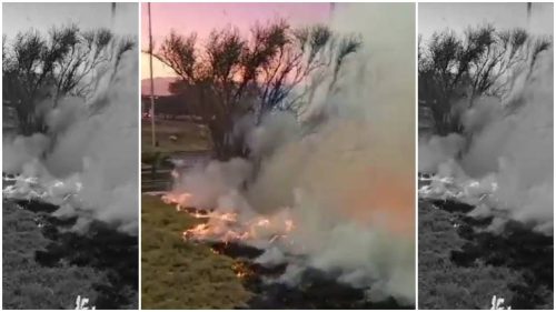 Feroz incendio en Ruta 40