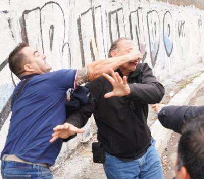 Sergio Berni se cruzó al aire con los colectiveros que le pegaron