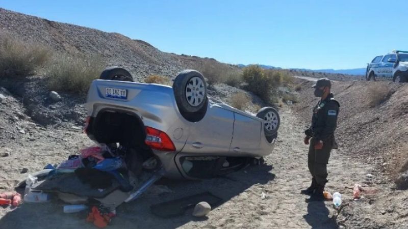 Madre e hija se accidentaron y cayeron a un precipicio