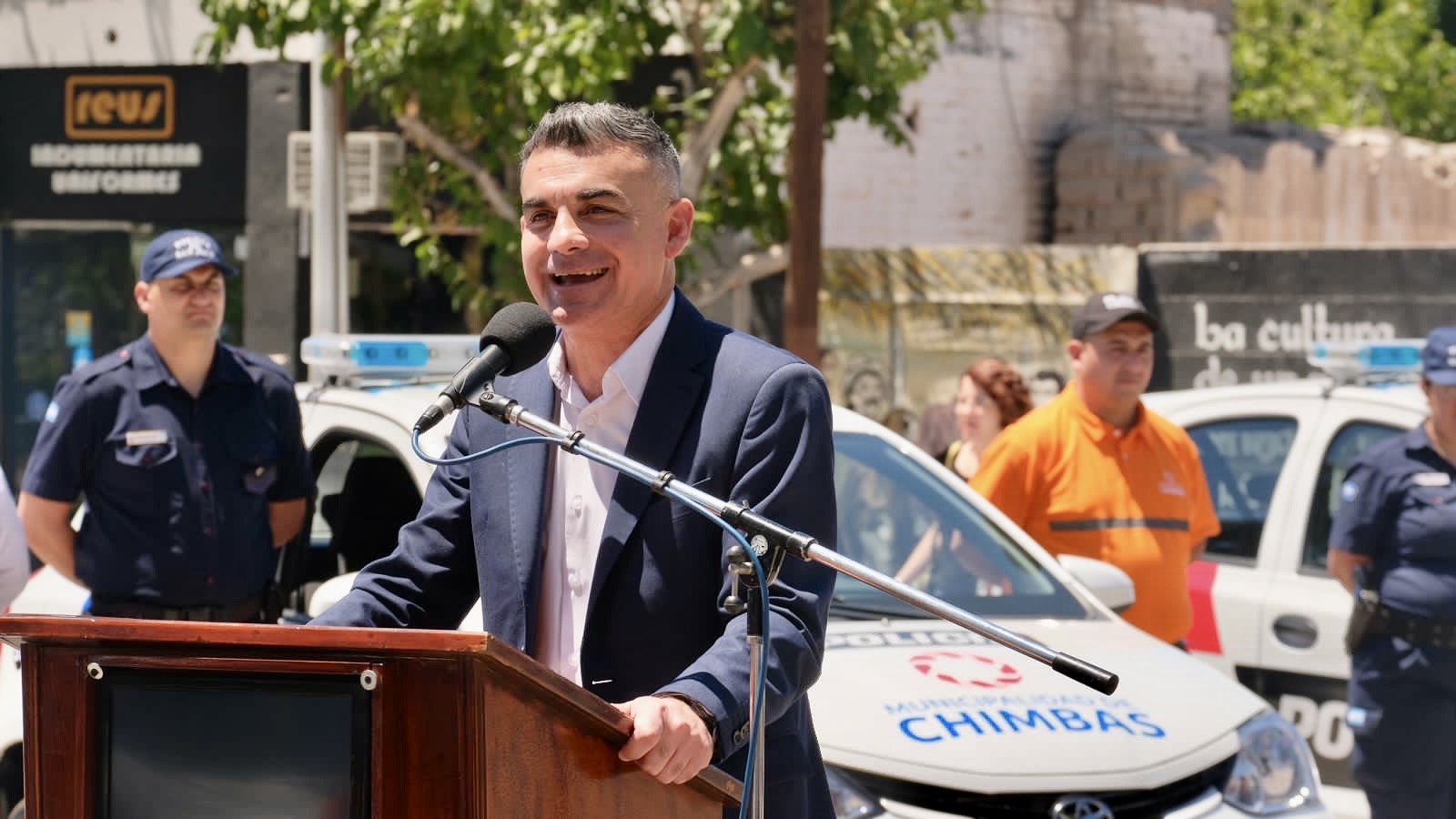 En su última actividad como Intendente, Gramajo entregó movilidades 0 Km para la Policía Comunal