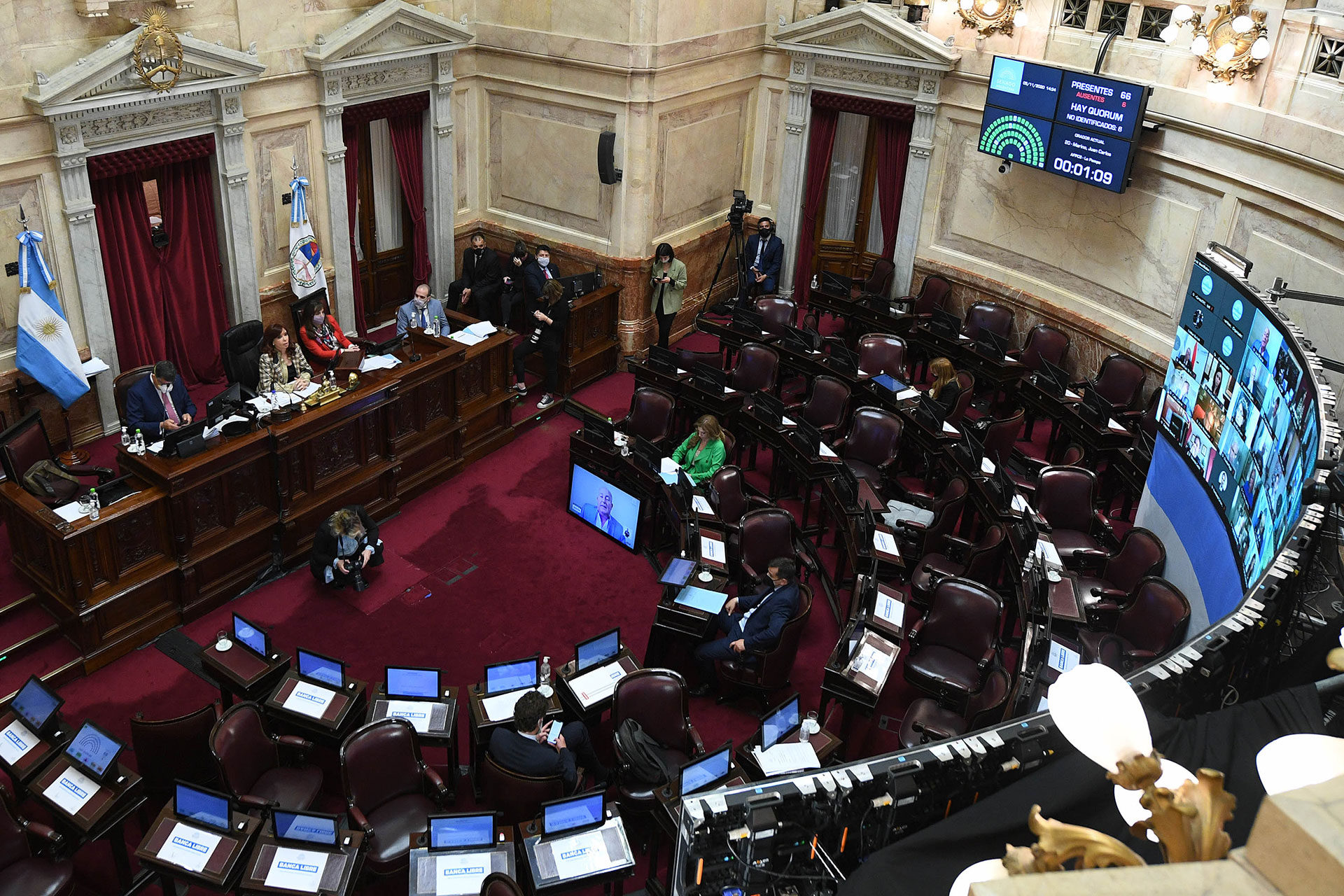 El peronismo no logró quórum propio en Senadores y varios temas quedaron sin tratar