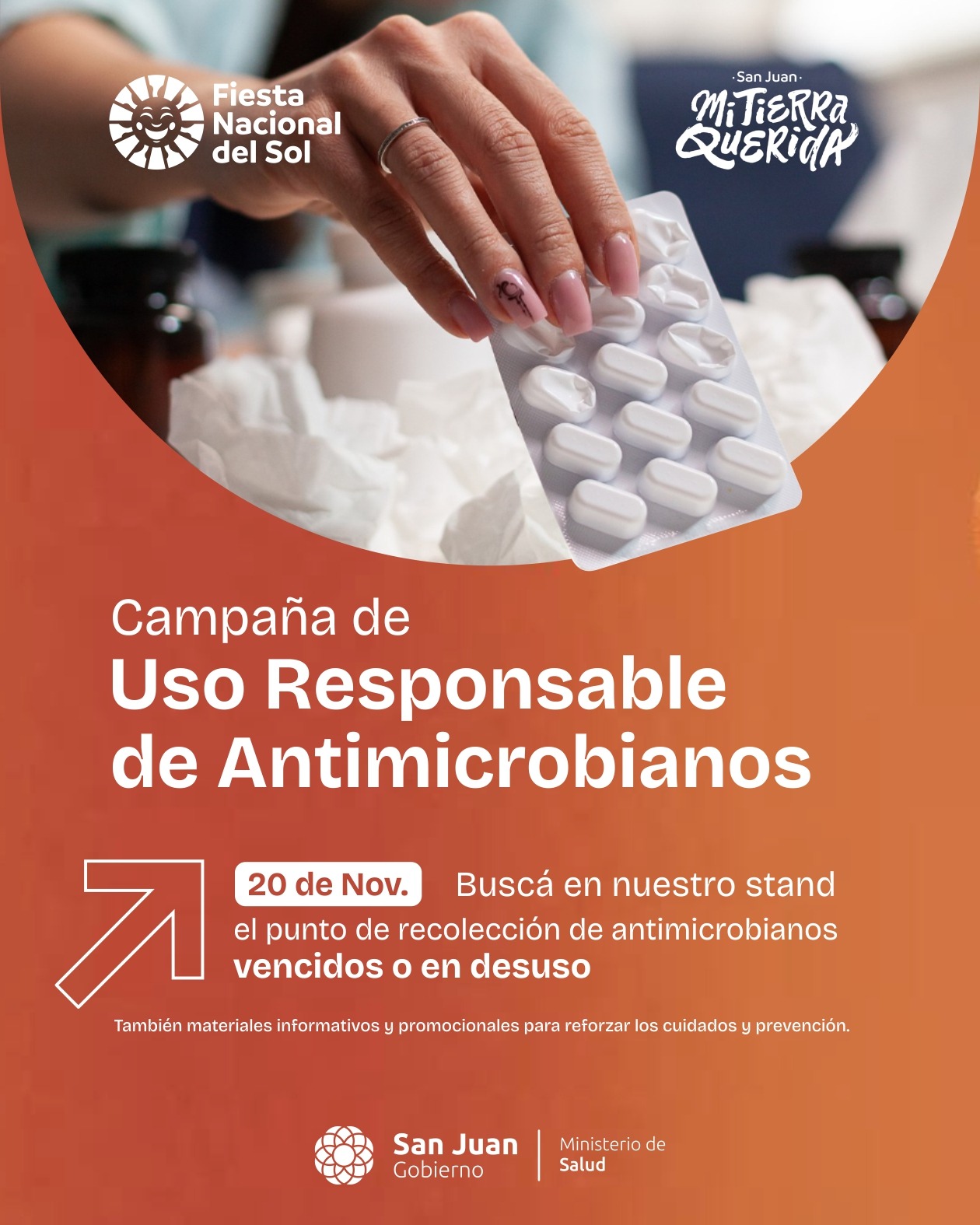 Salud invita a la comunidad a llevar los antibióticos vencidos a su stand en la FNS
