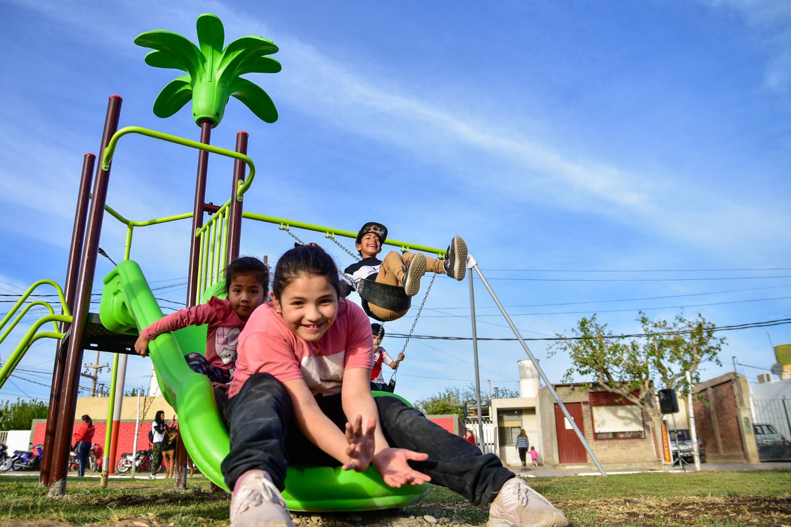 El Barrio Chimbas II disfruta a pleno su plaza principal renovada