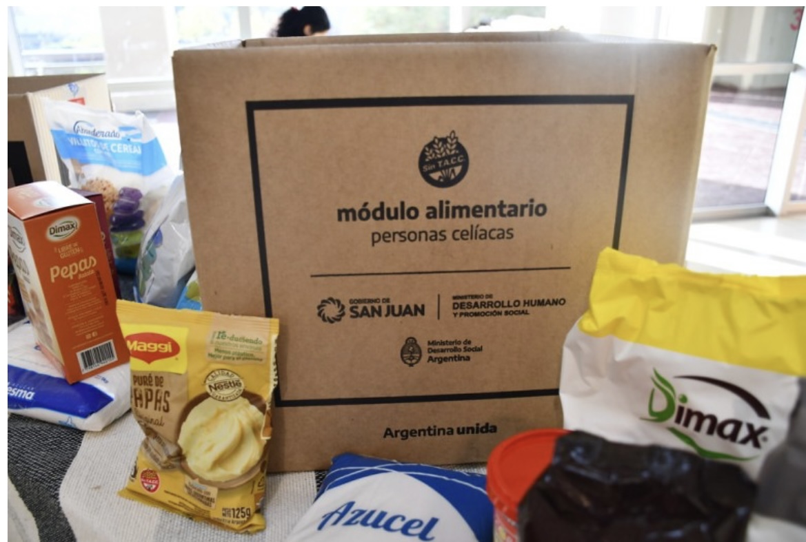 Comienza la entrega de módulos alimentarios para personas con celiaquía
