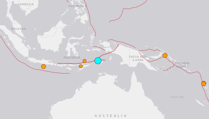 Sismo de 7,6 grados sacudió las costas de Indonesia
