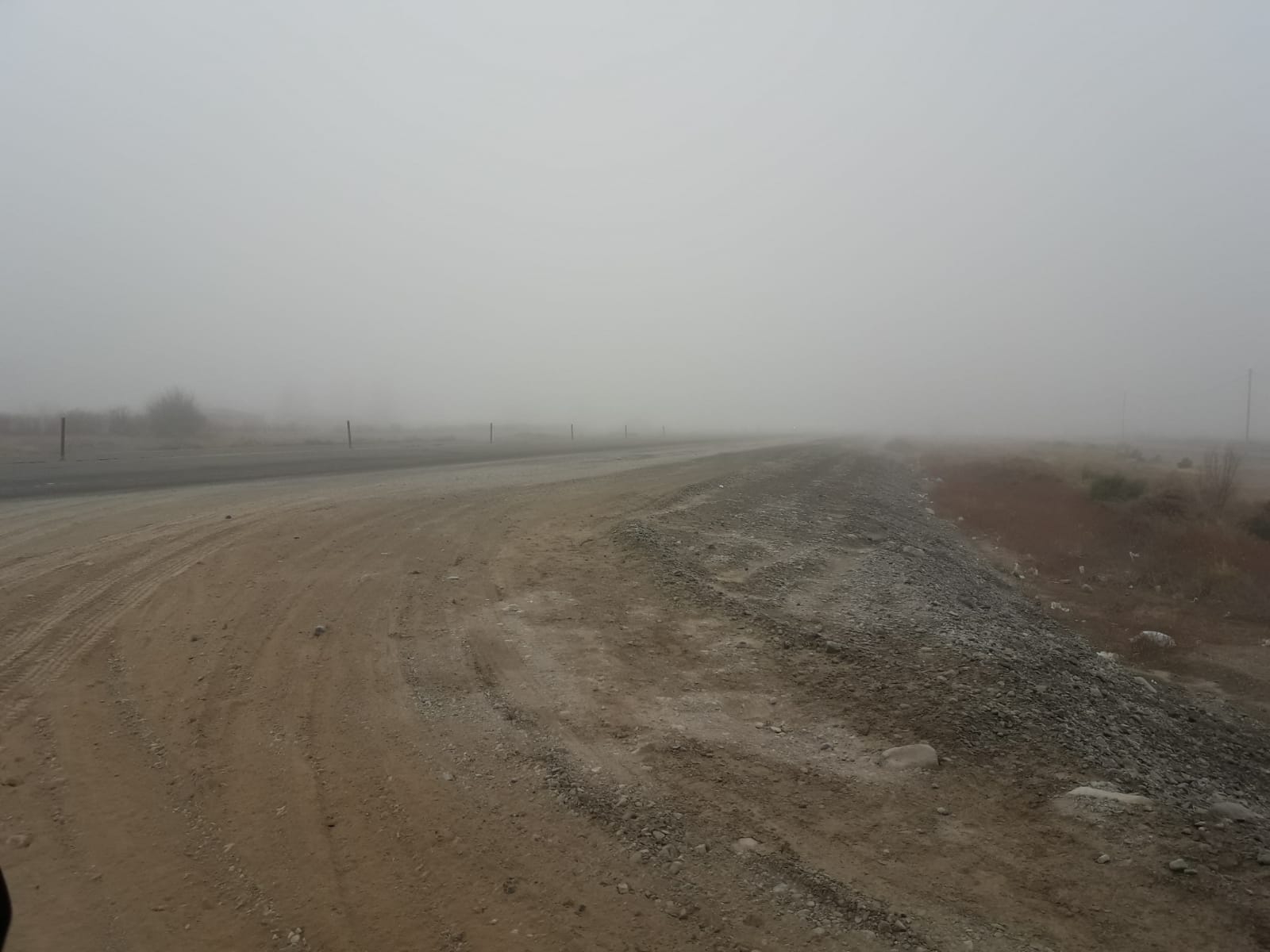 Una densa neblina invadió las rutas sanjuaninas