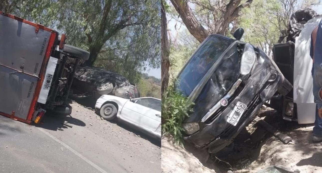 Un camión provocó un gran choque en cadena 