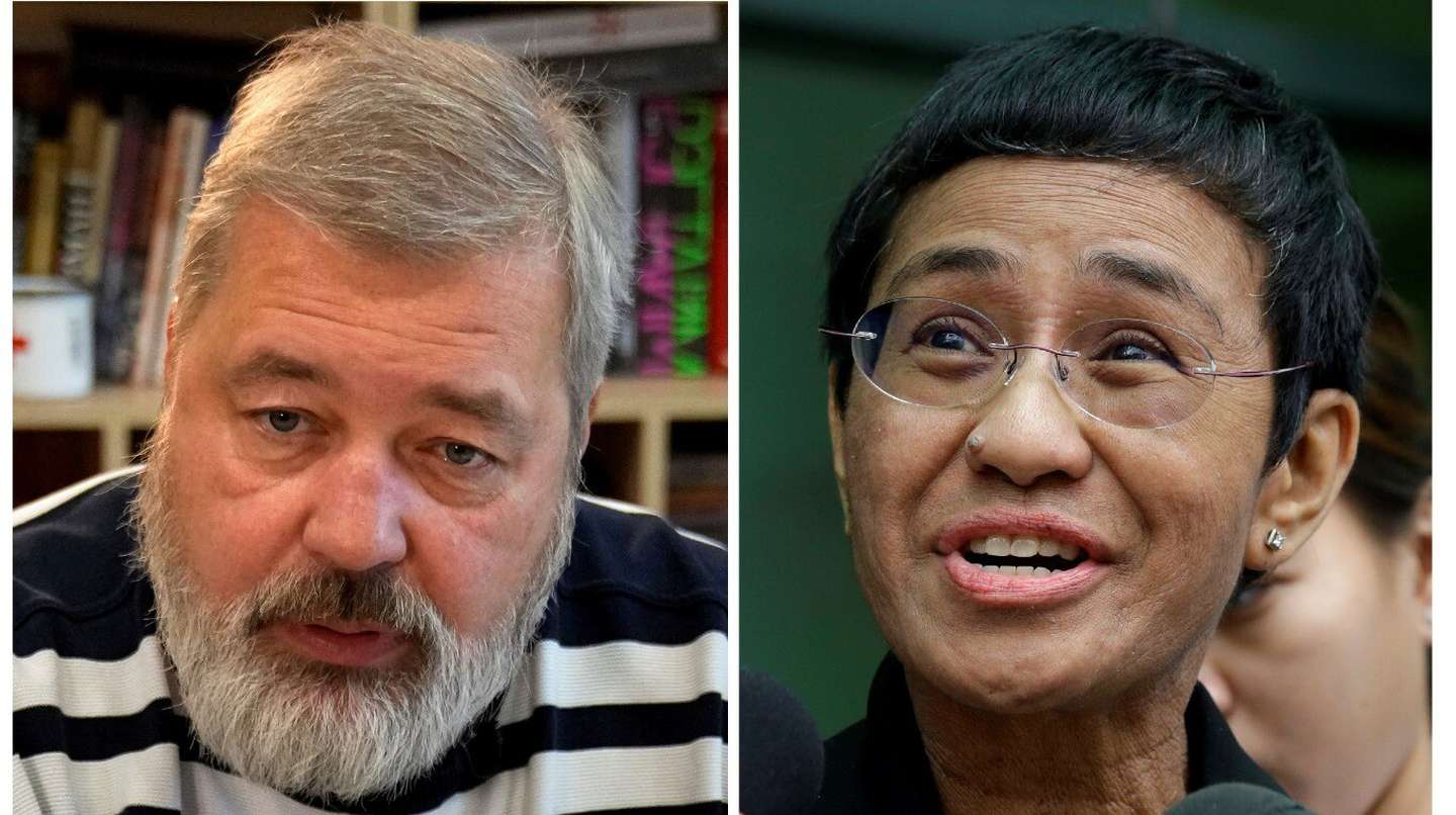 Los periodistas Maria Ressa y Dmitry Muratov recibieron el Premio Nobel de la Paz
