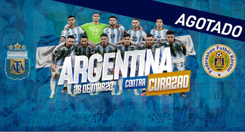 En poco más de una hora, se agotaron las entradas para Argentina vs Curazao